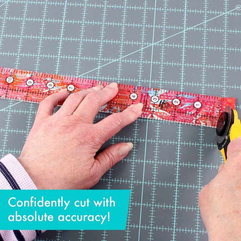 Creative Grids Quilt Ruler 1-1/2in x 12-1/2in Rectangle â€“ CGR15125 â€“ Made in USA, Non-Slip Grip Acrylic Quilting, Sewing, Crafting, Patchwork Ruler for Measuring & Cutting Fabric - Image 5